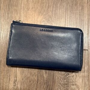 Lo & Sons Magnolia Leather Navy Wallet
